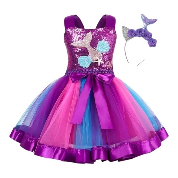 🧜‍♀️MERMAID Tutu costume dress size (5/6)